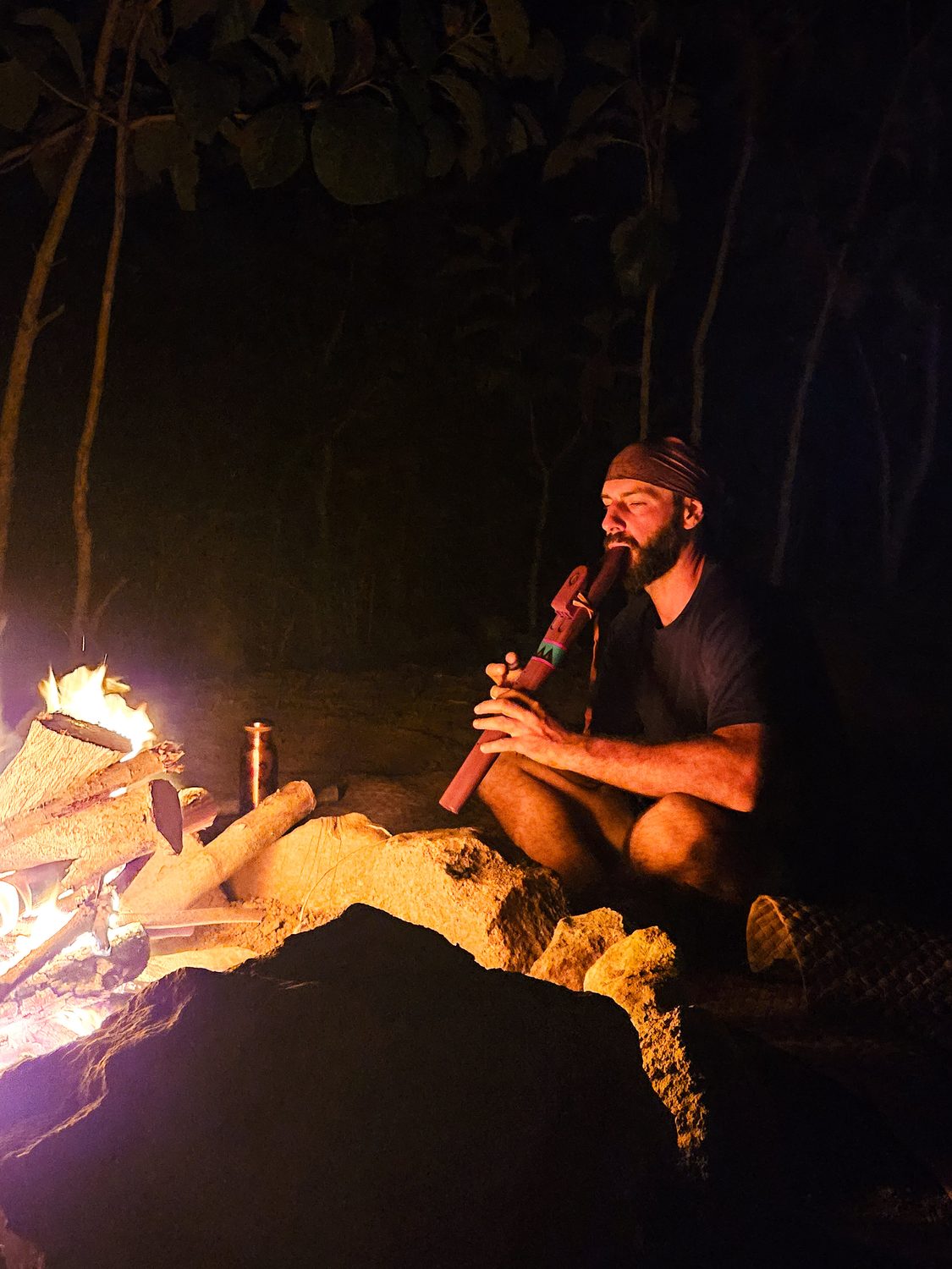 Flute by the fire on the first night
