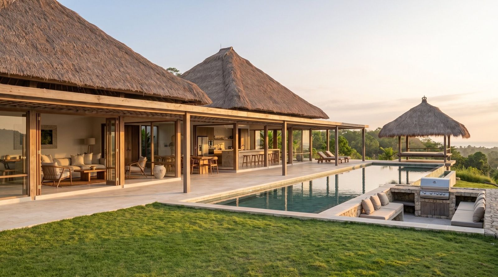 Common house by the pool