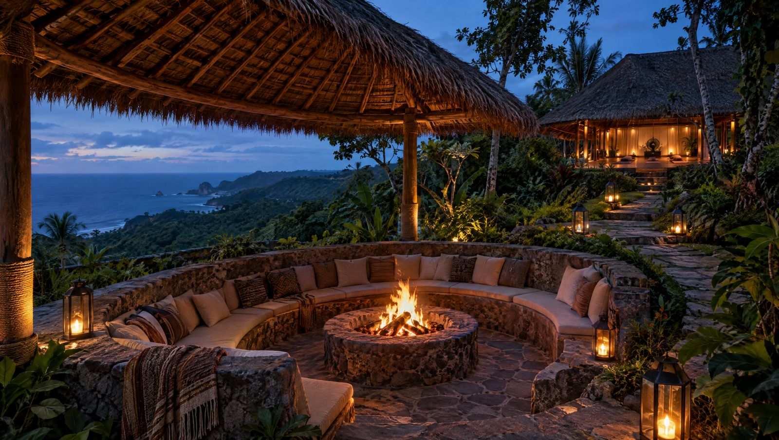 Fireplace lounge on the ridge